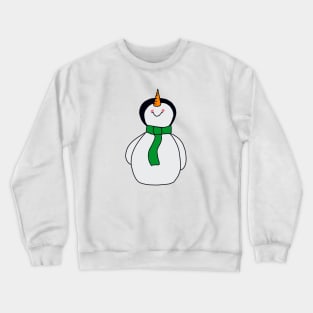 Green Scarf Snowman Crewneck Sweatshirt